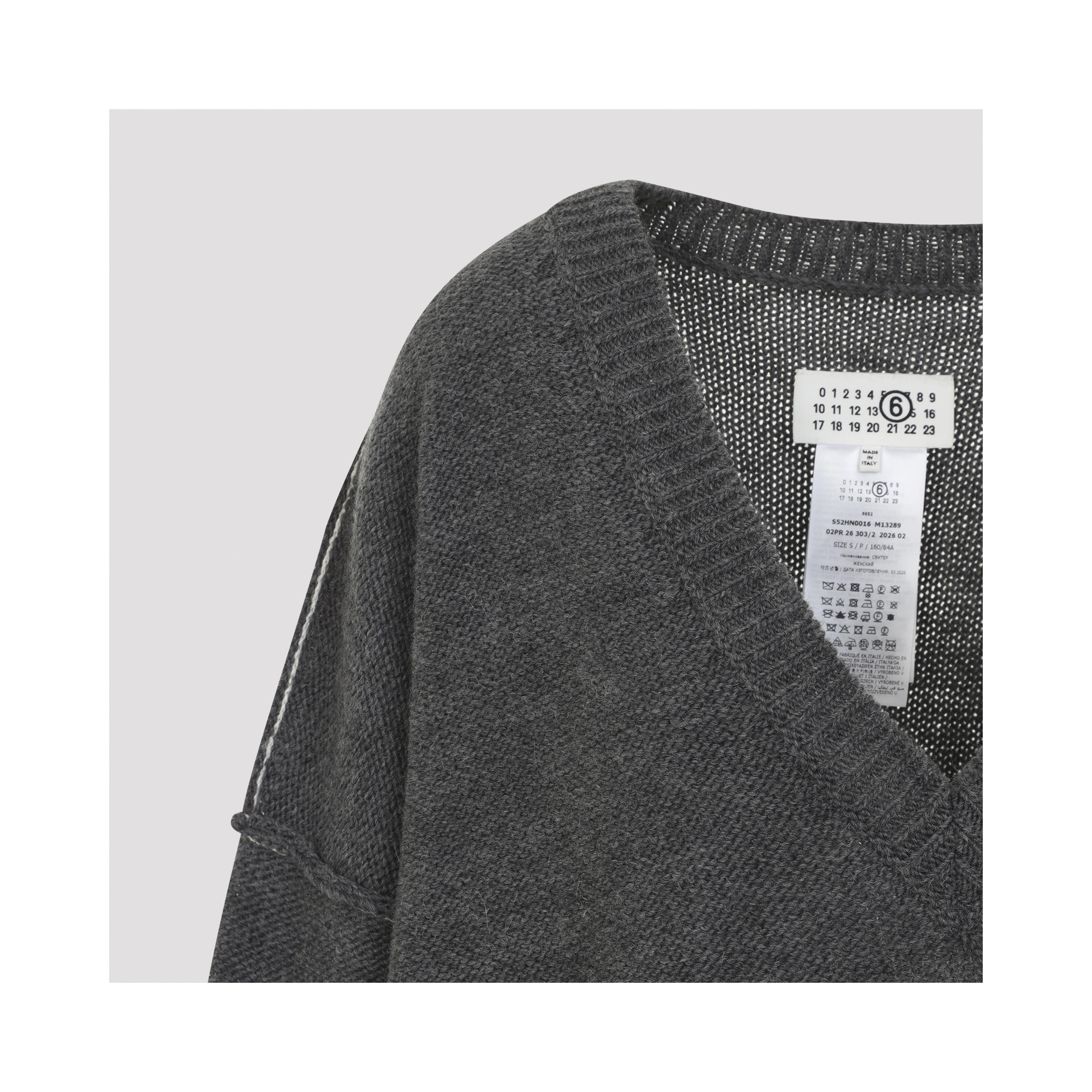 MM6 Maison Margiela V Neck Sweater