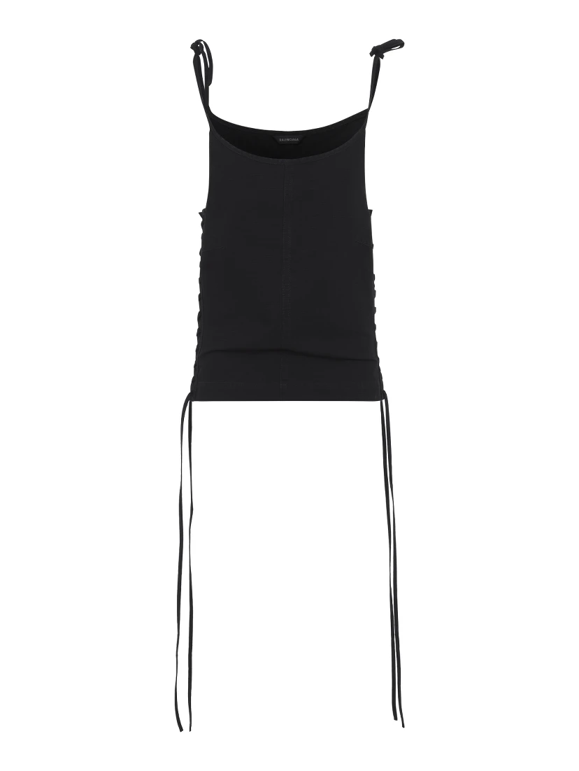 Balenciaga Lace-up Tank Top