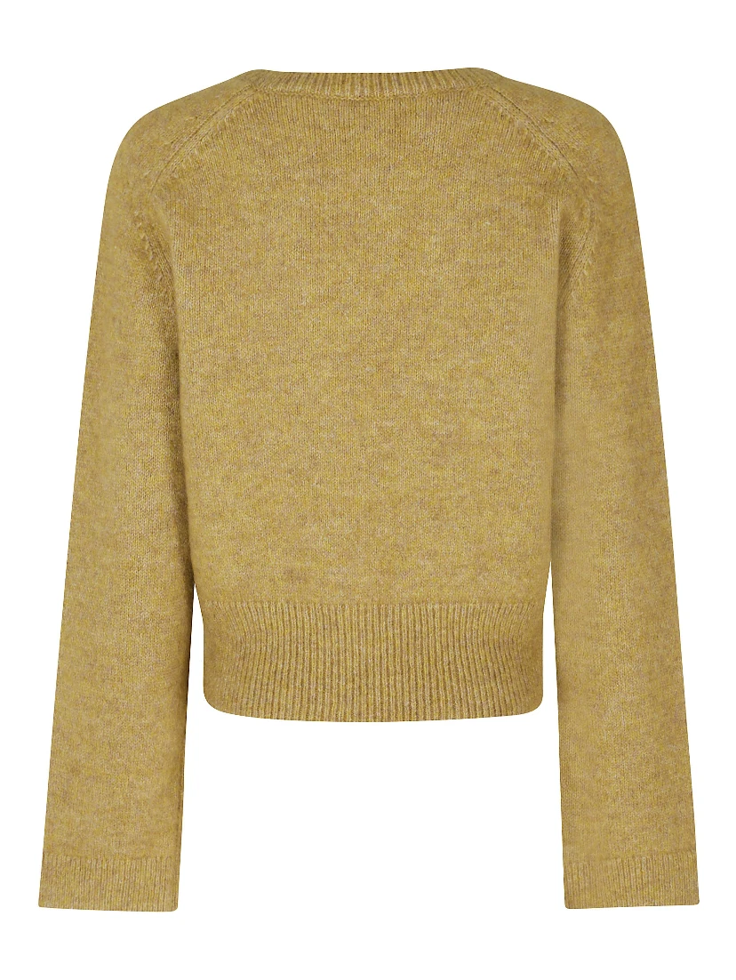 MELANGE MOHAIR DEEP V NECK