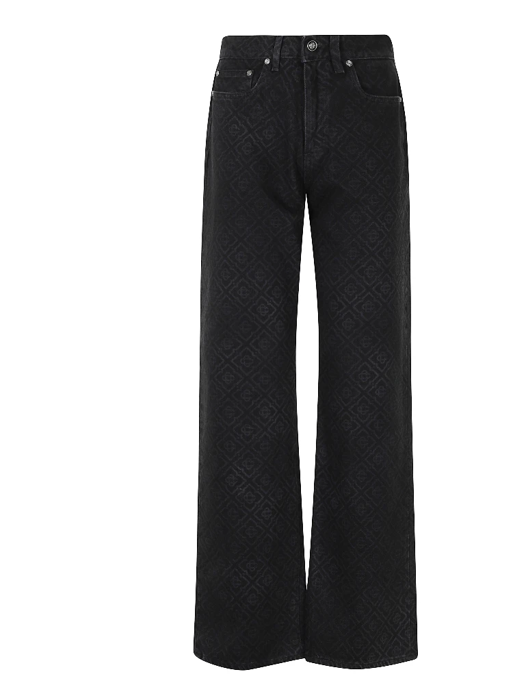 MONOGRAM BAGGY JEANS