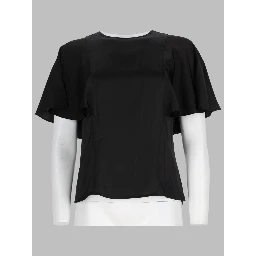 BLUSA IN RASO CON MANICHE A MANTELLA