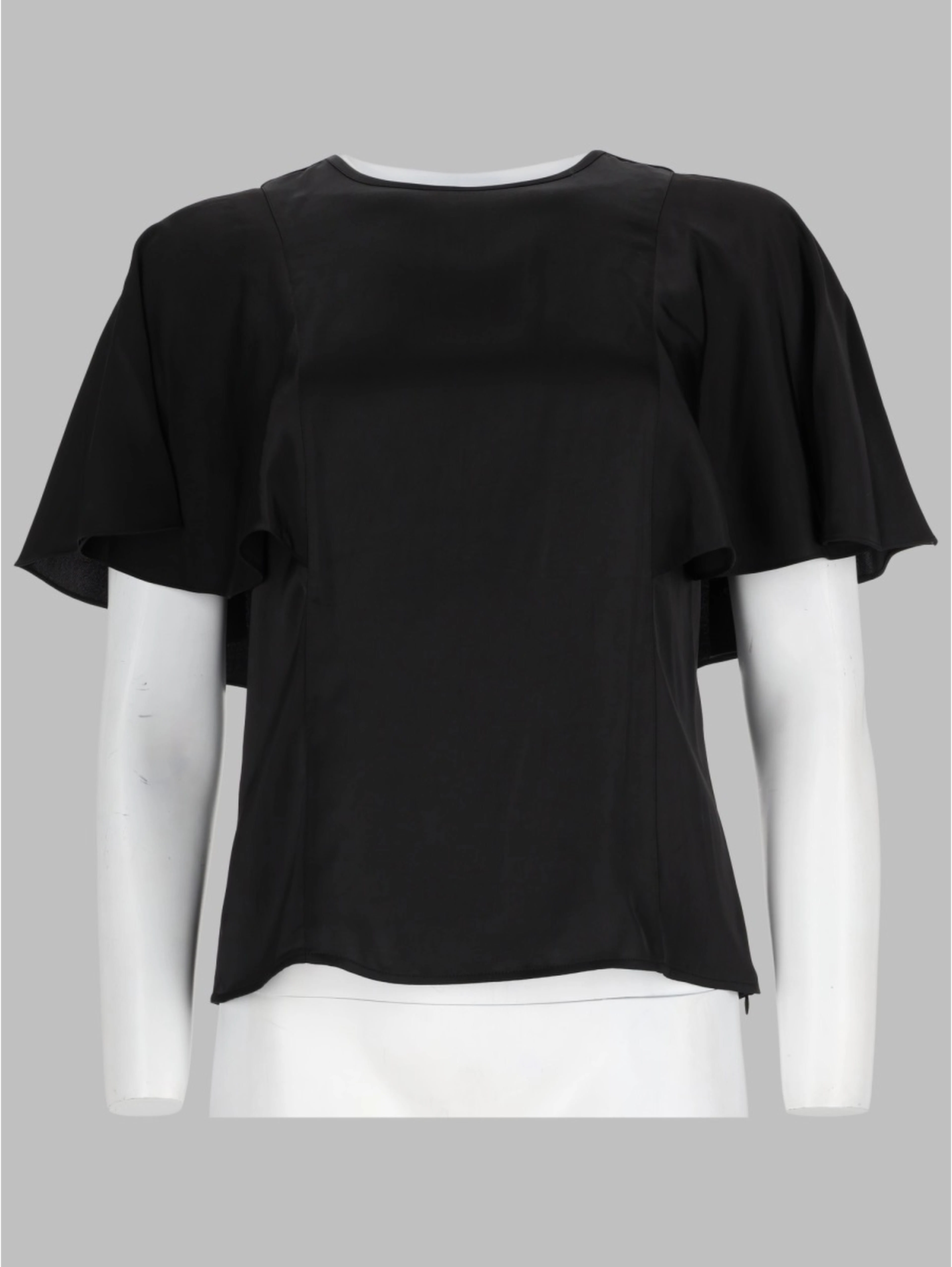 BLUSA IN RASO CON MANICHE A MANTELLA