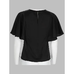 BLUSA IN RASO CON MANICHE A MANTELLA