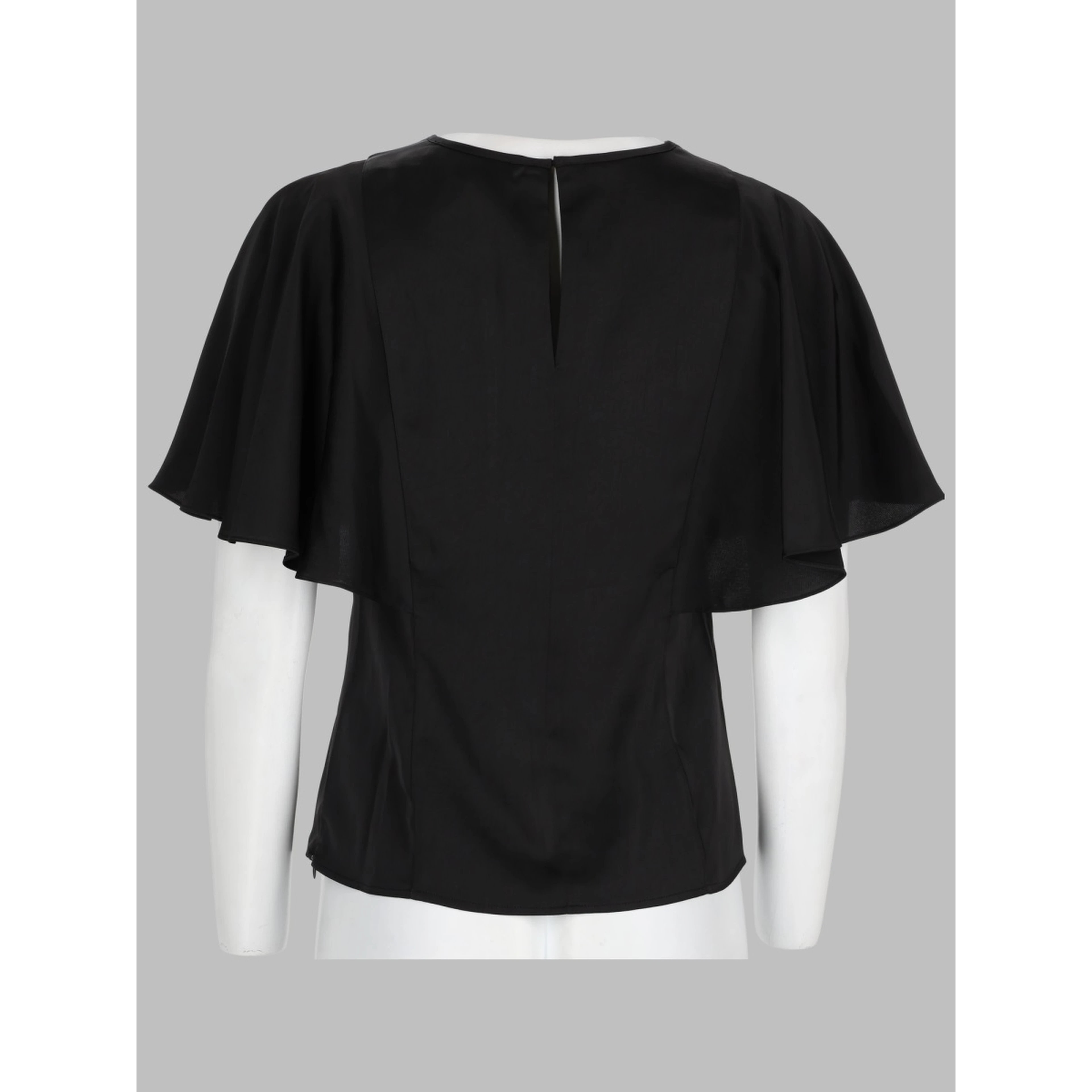 BLUSA IN RASO CON MANICHE A MANTELLA