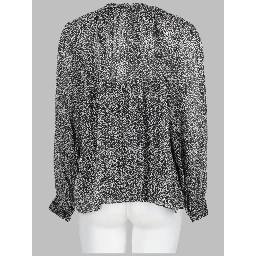 BLUSA IN GEORGETTE CON STAMPA METALLIZZATA