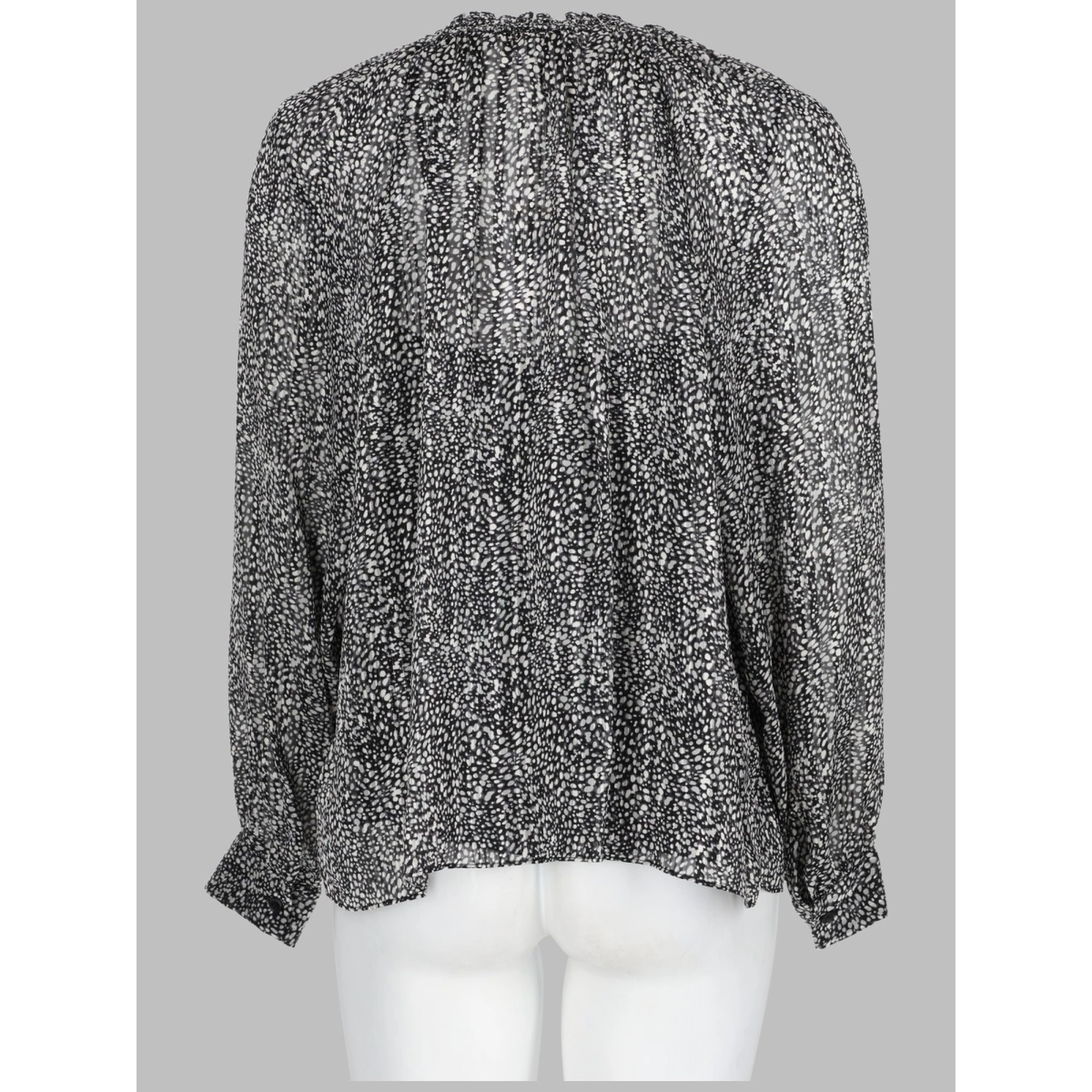 BLUSA IN GEORGETTE CON STAMPA METALLIZZATA