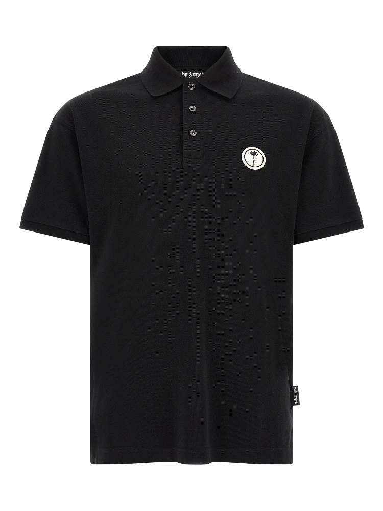 Black Cotton Polo Shirt