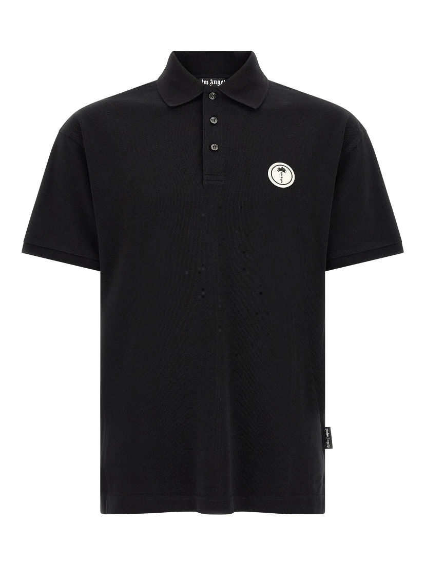 Black Cotton Polo Shirt