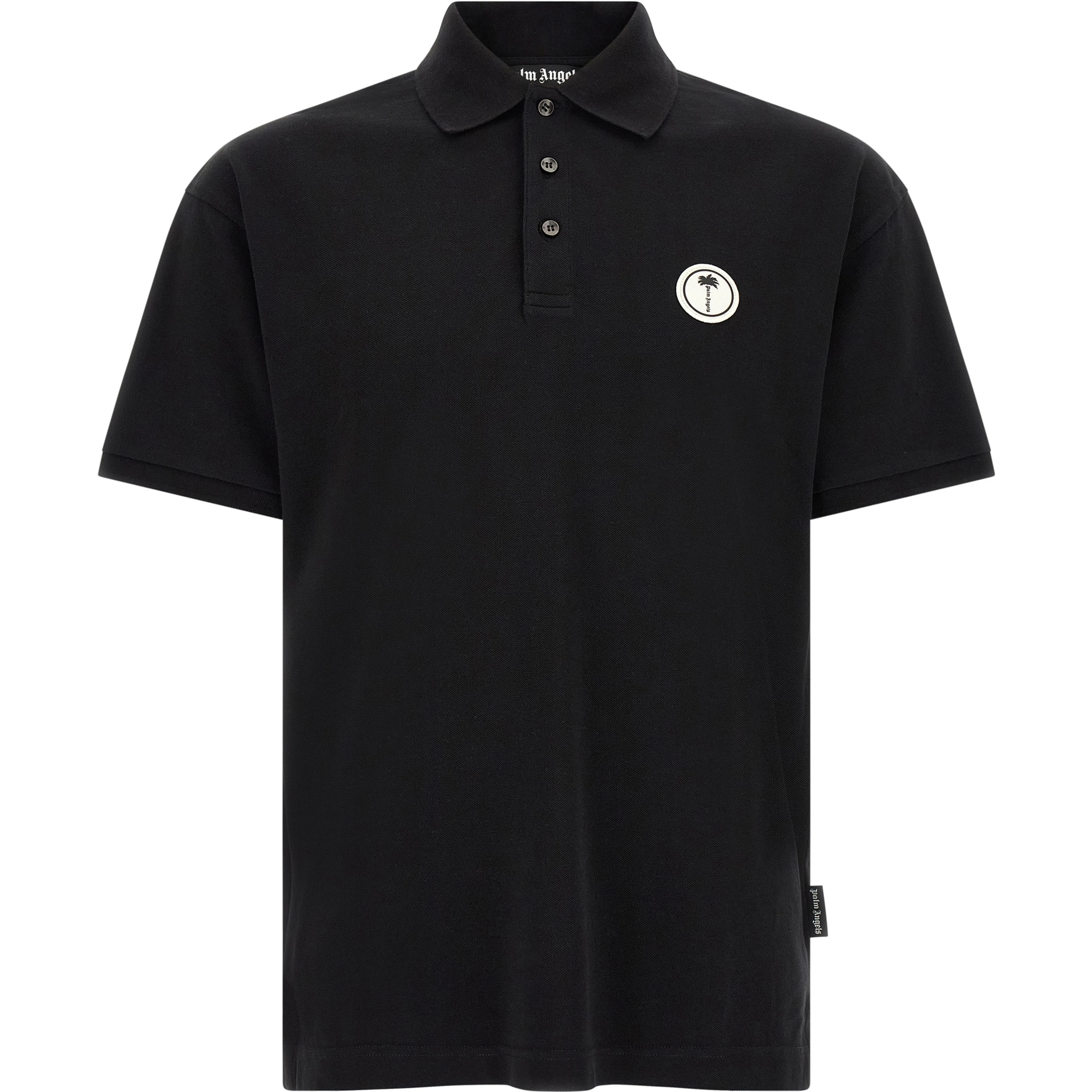 Black Cotton Polo Shirt