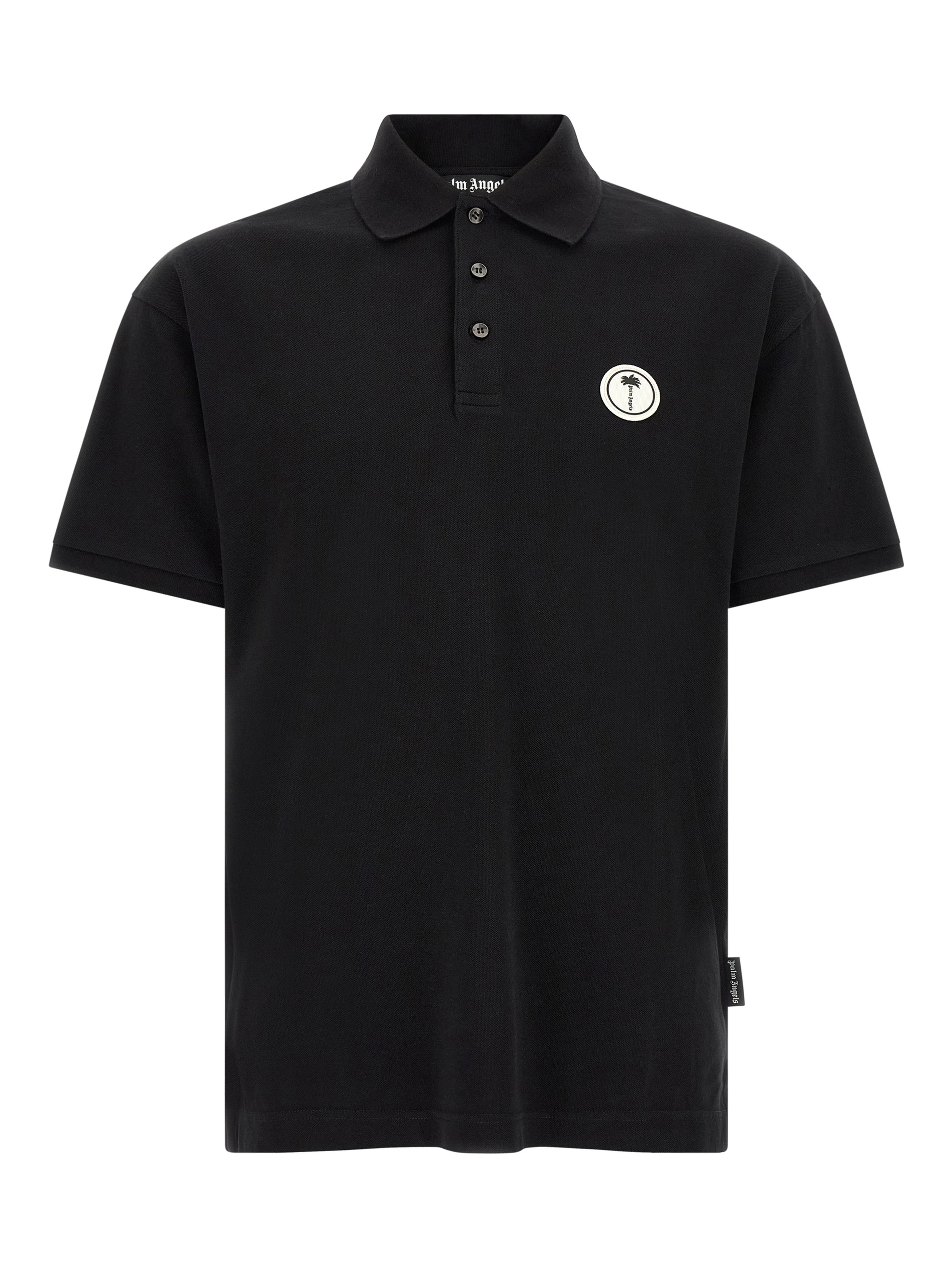 Black Cotton Polo Shirt