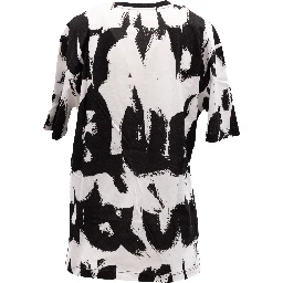 Black and White Cotton T-shirt