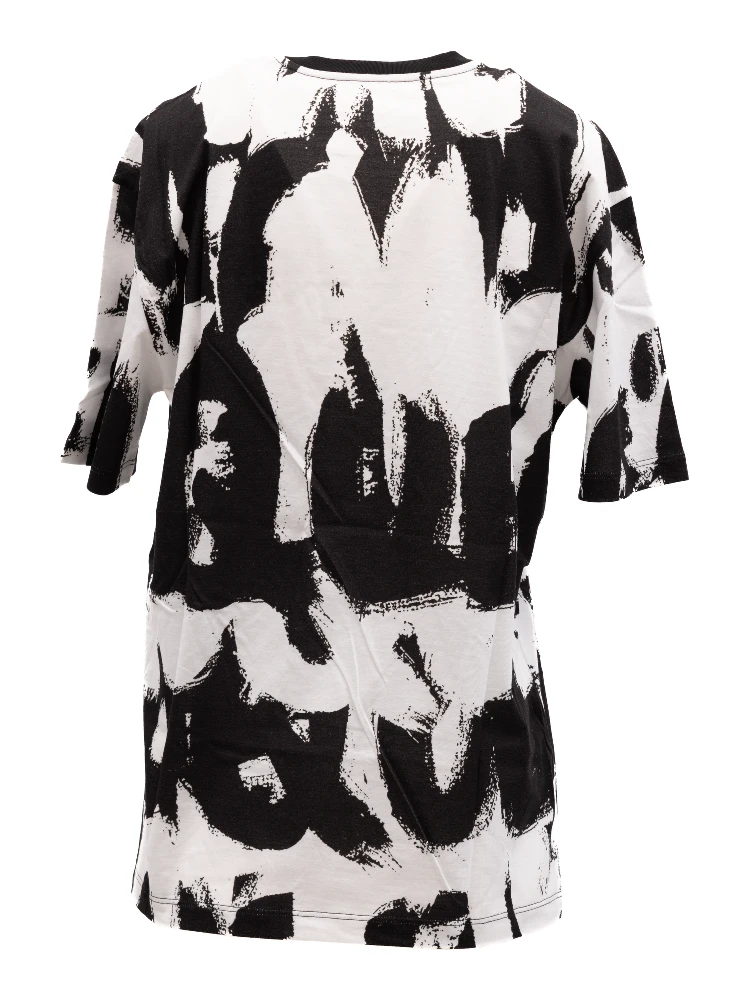 Black and White Cotton T-shirt