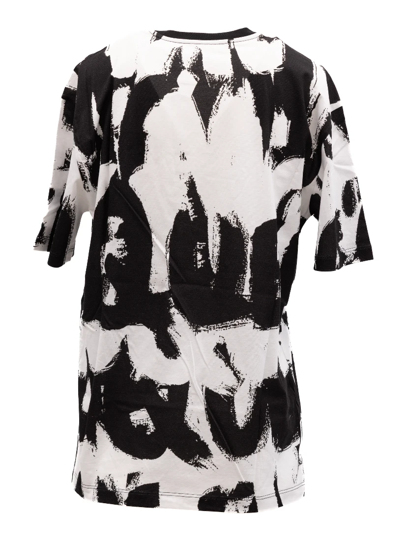Black and White Cotton T-shirt