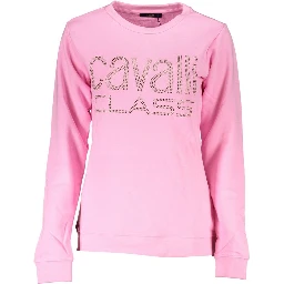 Pink Cotton Womens Sweatshirt