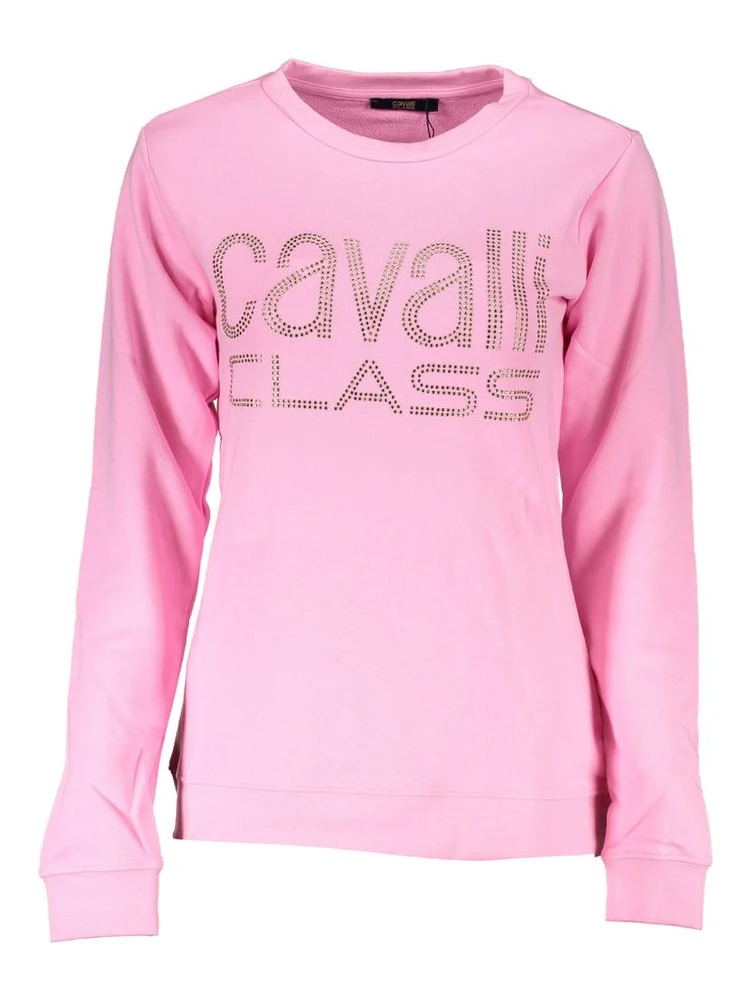 Pink Cotton Womens Sweatshirt