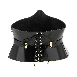 Black Leather High-Waist Belt