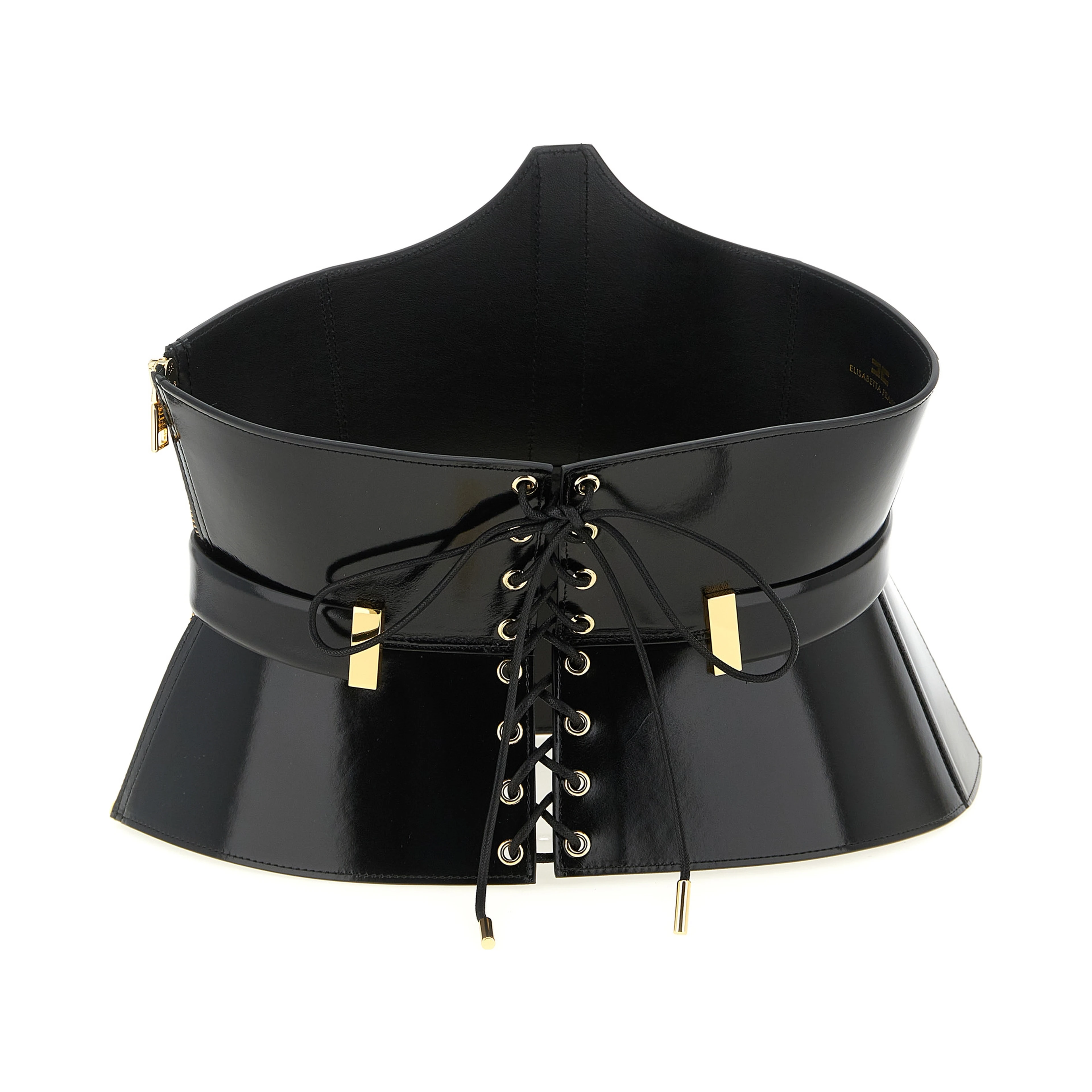 Black Leather High-Waist Belt