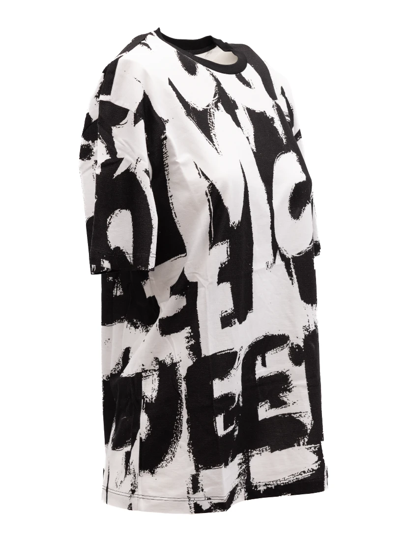 Black and White Cotton T-shirt
