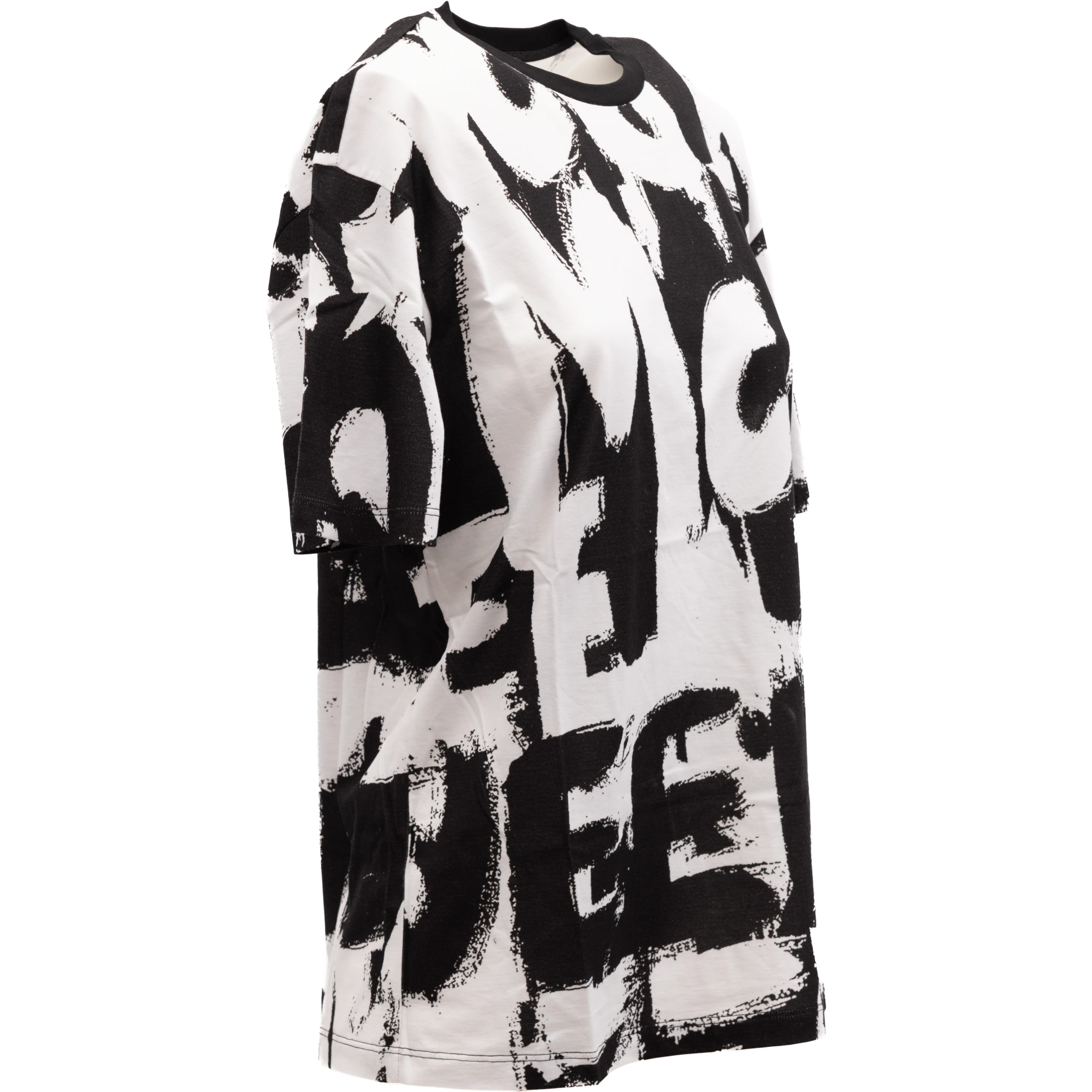Black and White Cotton T-shirt