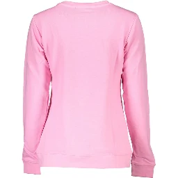 Pink Cotton Womens Sweatshirt