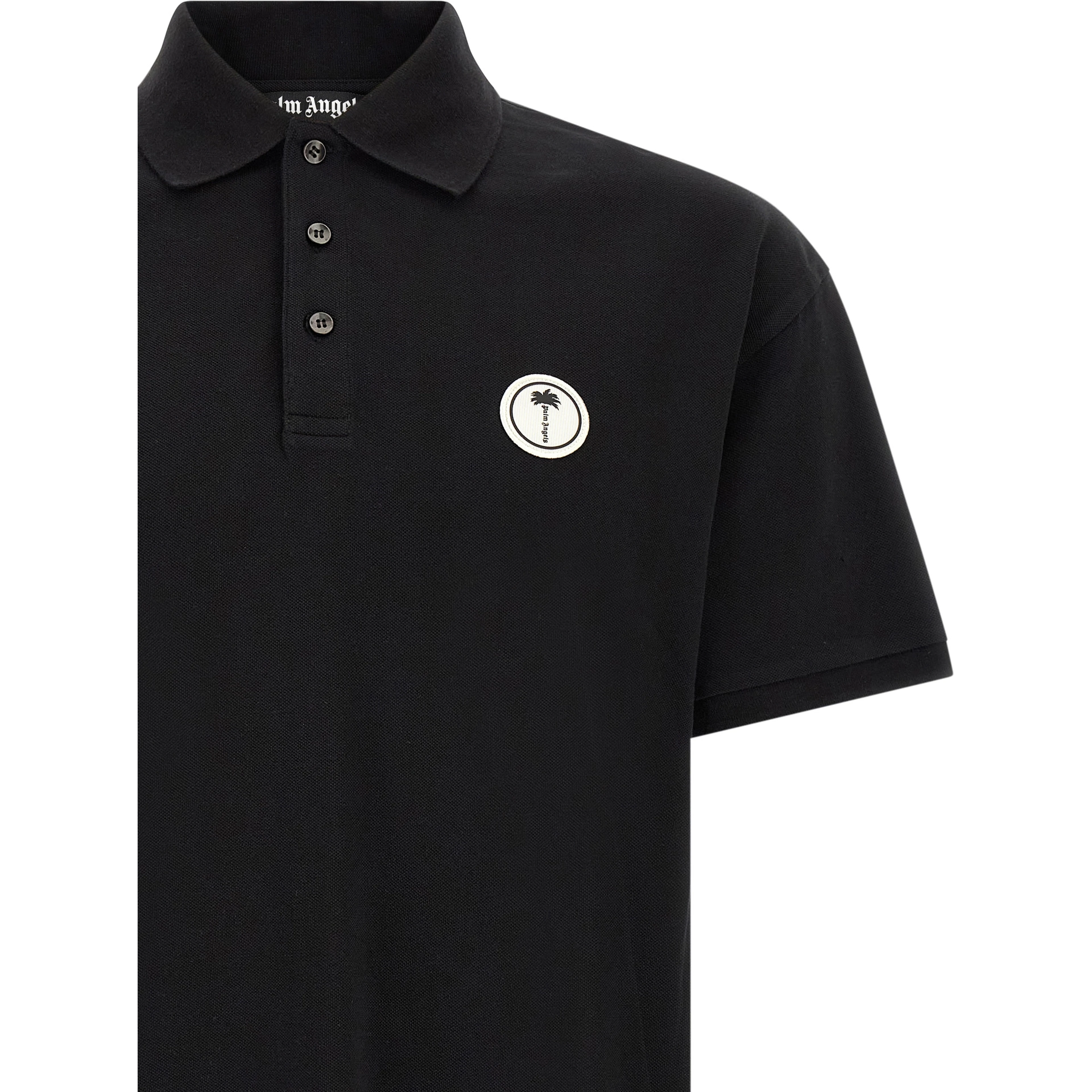 Black Cotton Polo Shirt