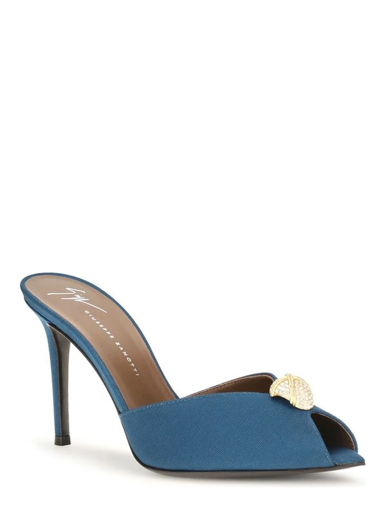 Blue Calf Leather Bos Taurus Stiletto Heel Sandals alternative
