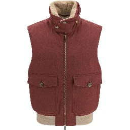 Bordeaux Wool Oves Aries Sleeveless Jacket