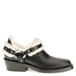 Black Calf Leather Bos Taurus Ankle Boots
