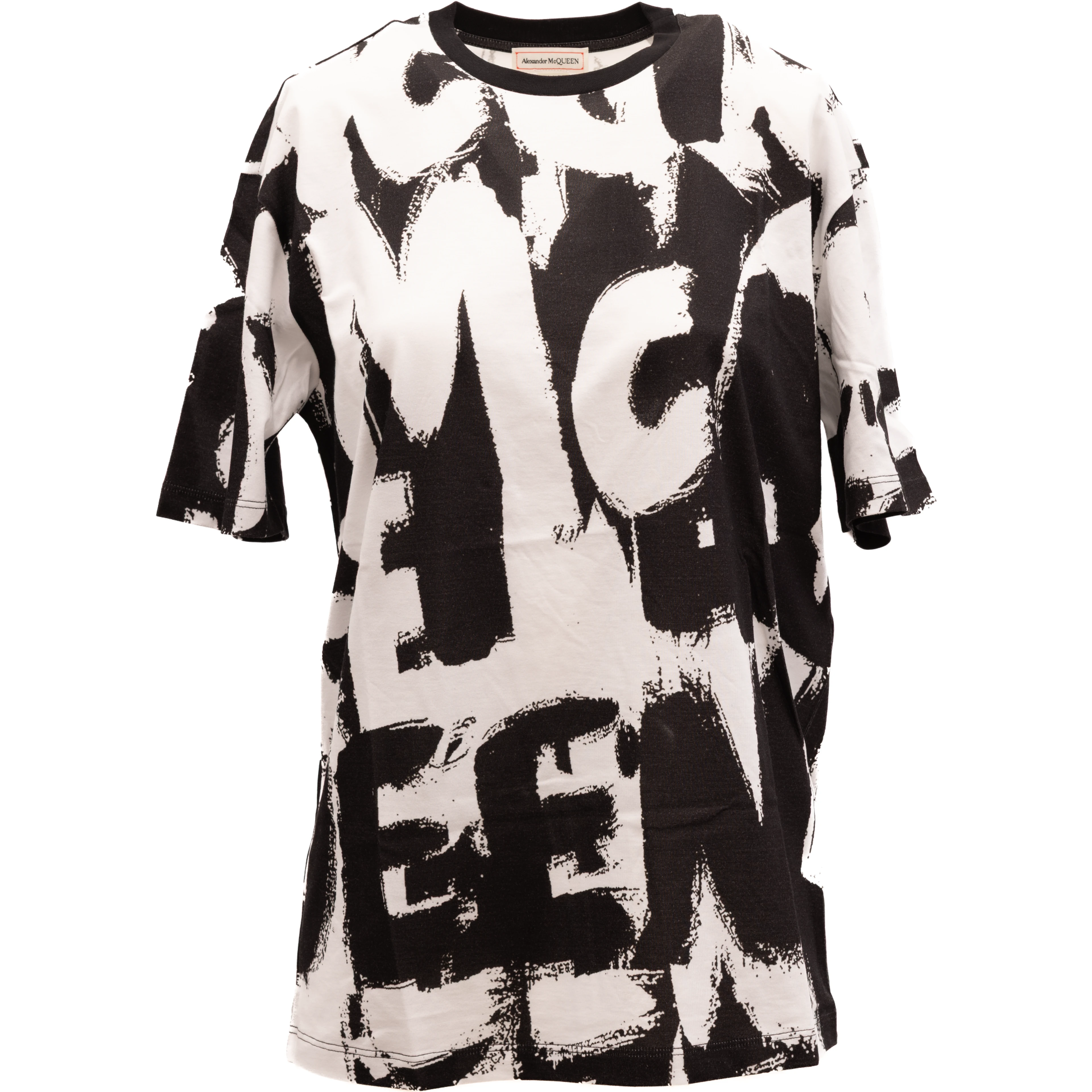 Black and White Cotton T-shirt