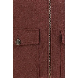 Bordeaux Wool Oves Aries Sleeveless Jacket