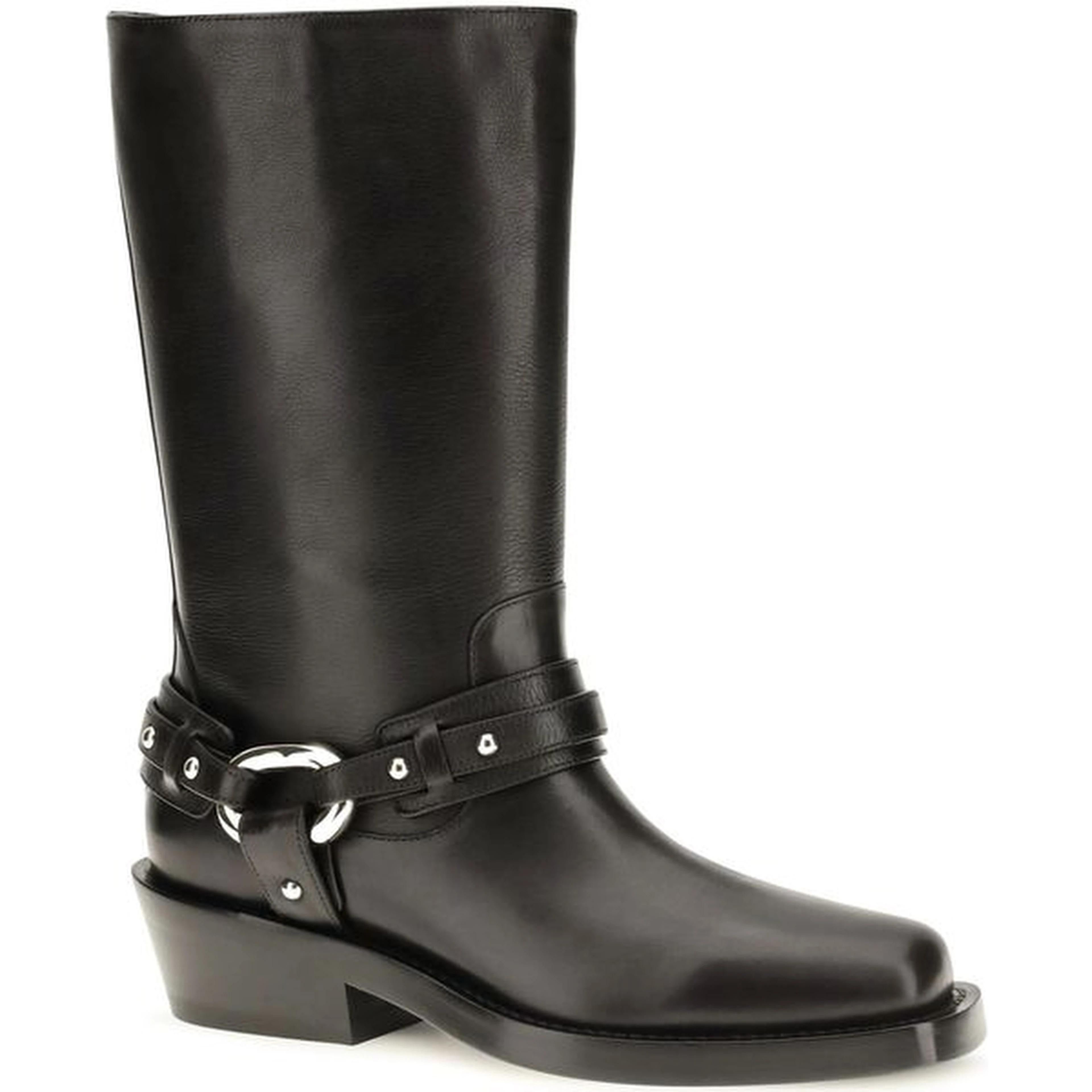 Black Calf Leather Bos Taurus Boots