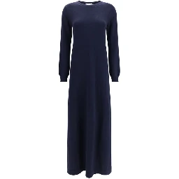 Blue Cashmere Casual Dress