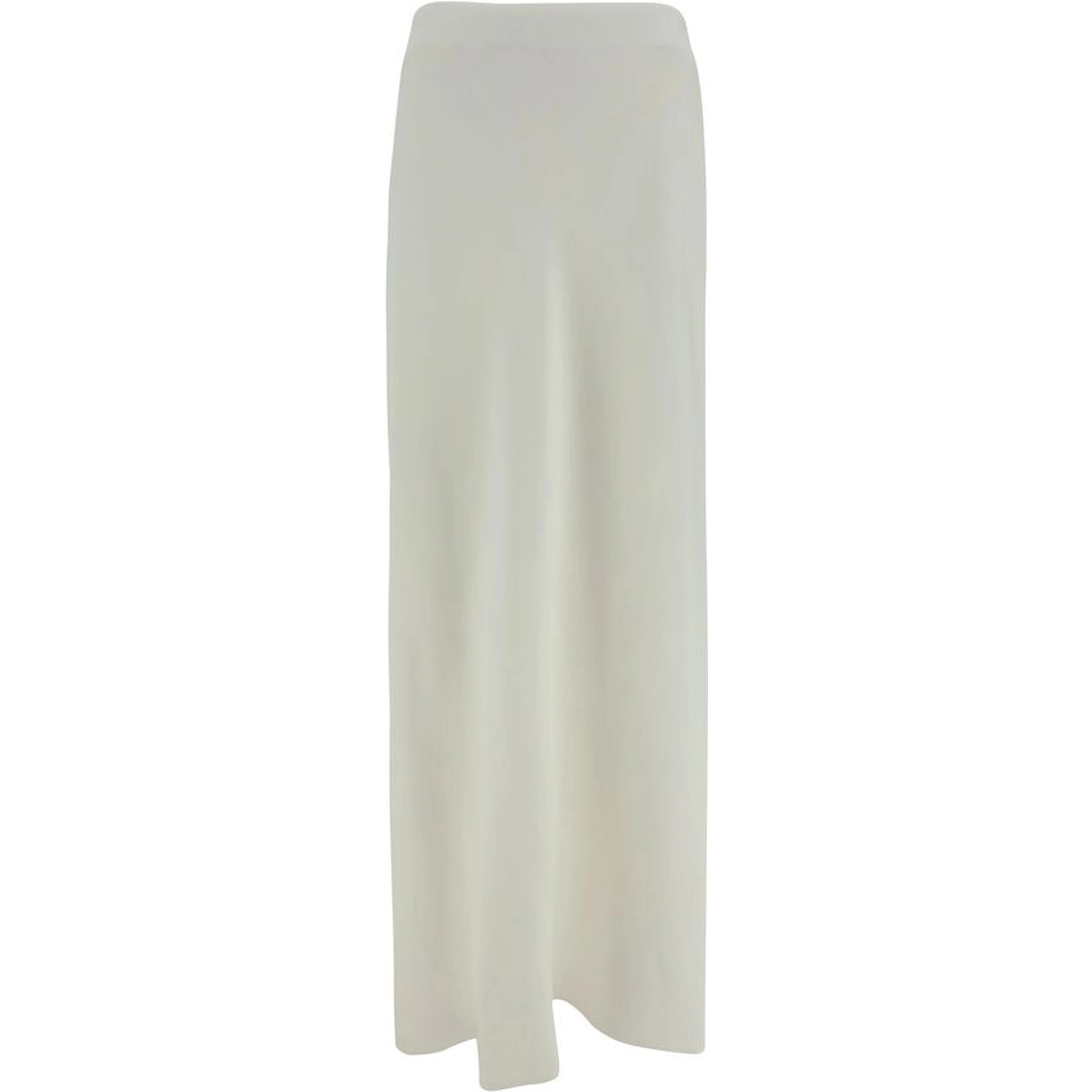 White Viscose Long Skirt