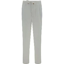 White Linen Casual Pants