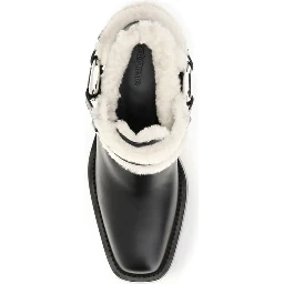 Black Calf Leather Bos Taurus Ankle Boots