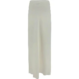 White Viscose Long Skirt