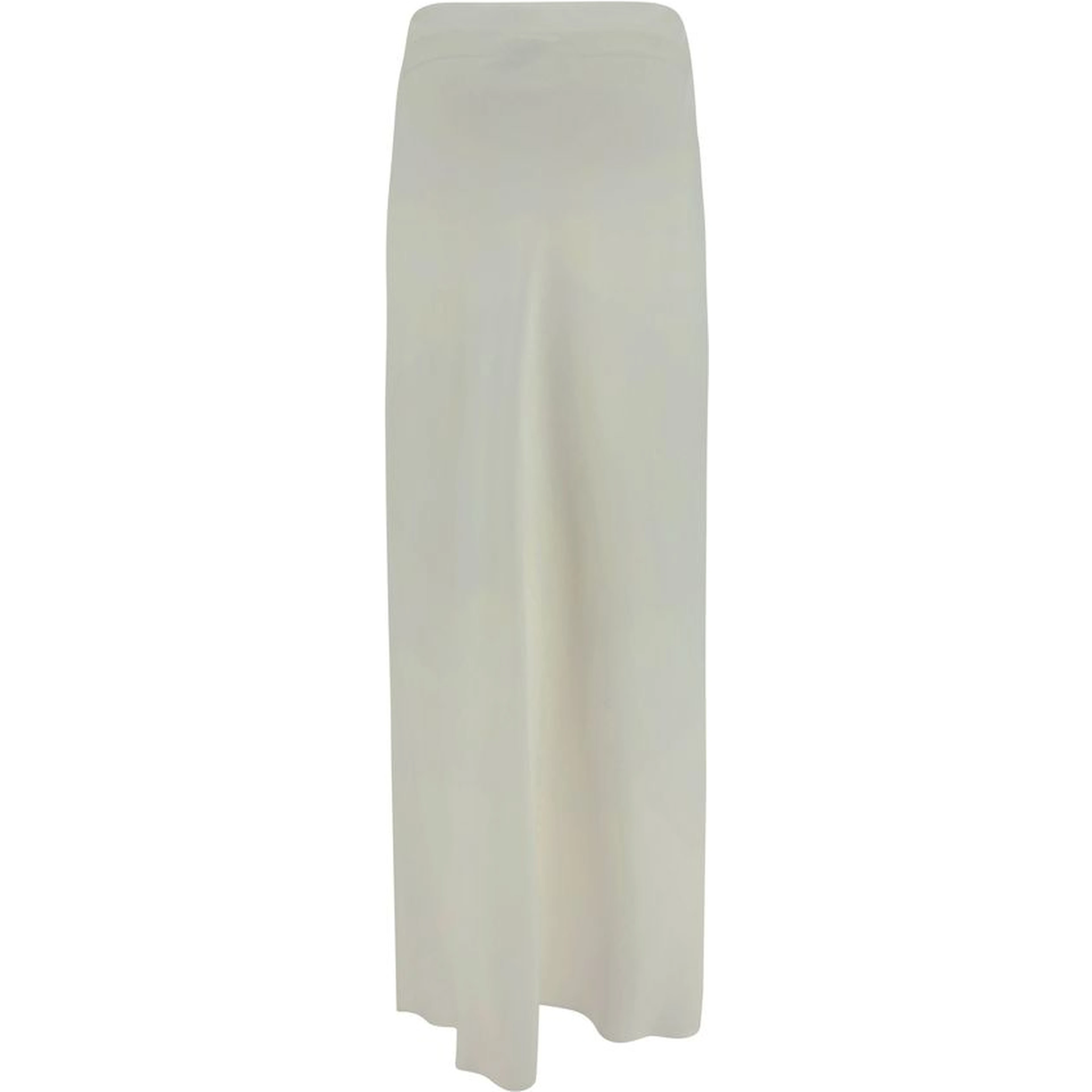 White Viscose Long Skirt