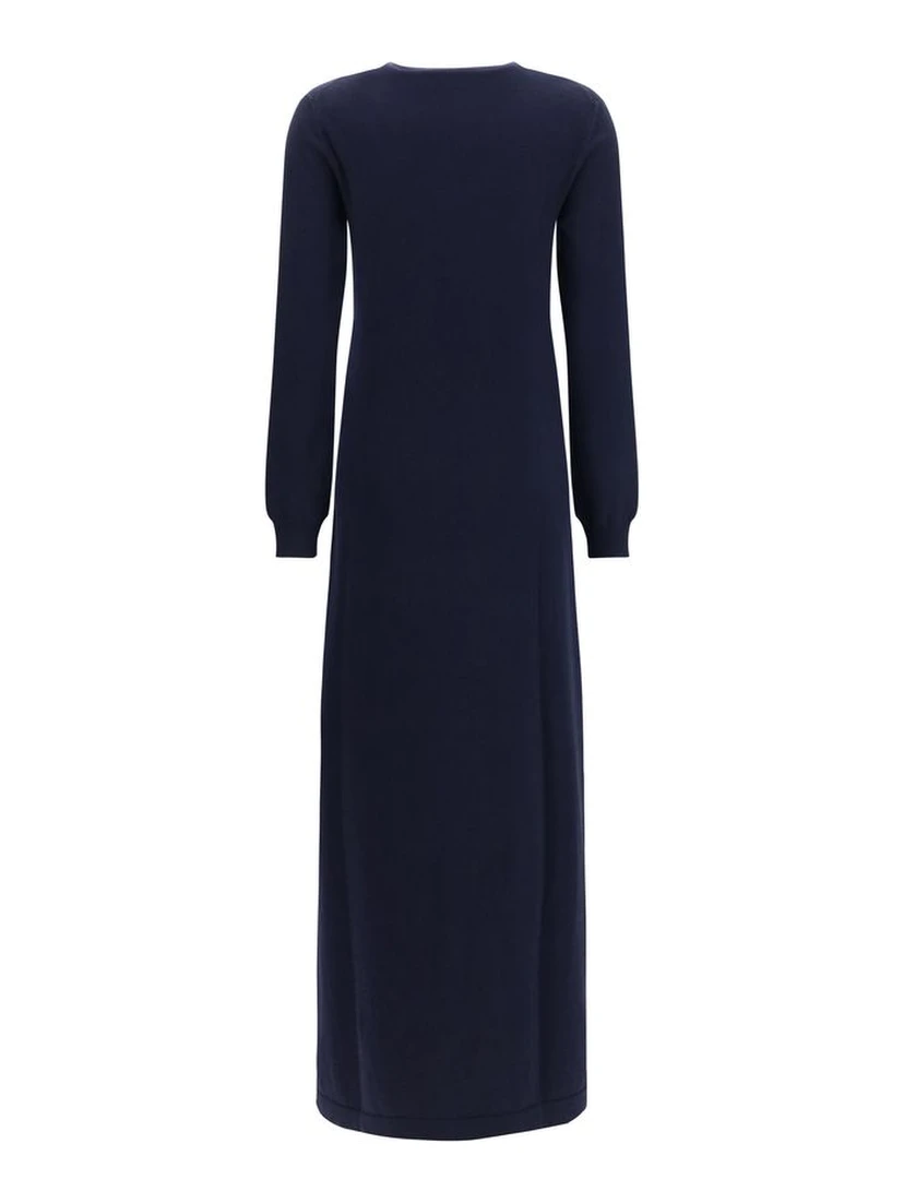 Blue Cashmere Casual Dress
