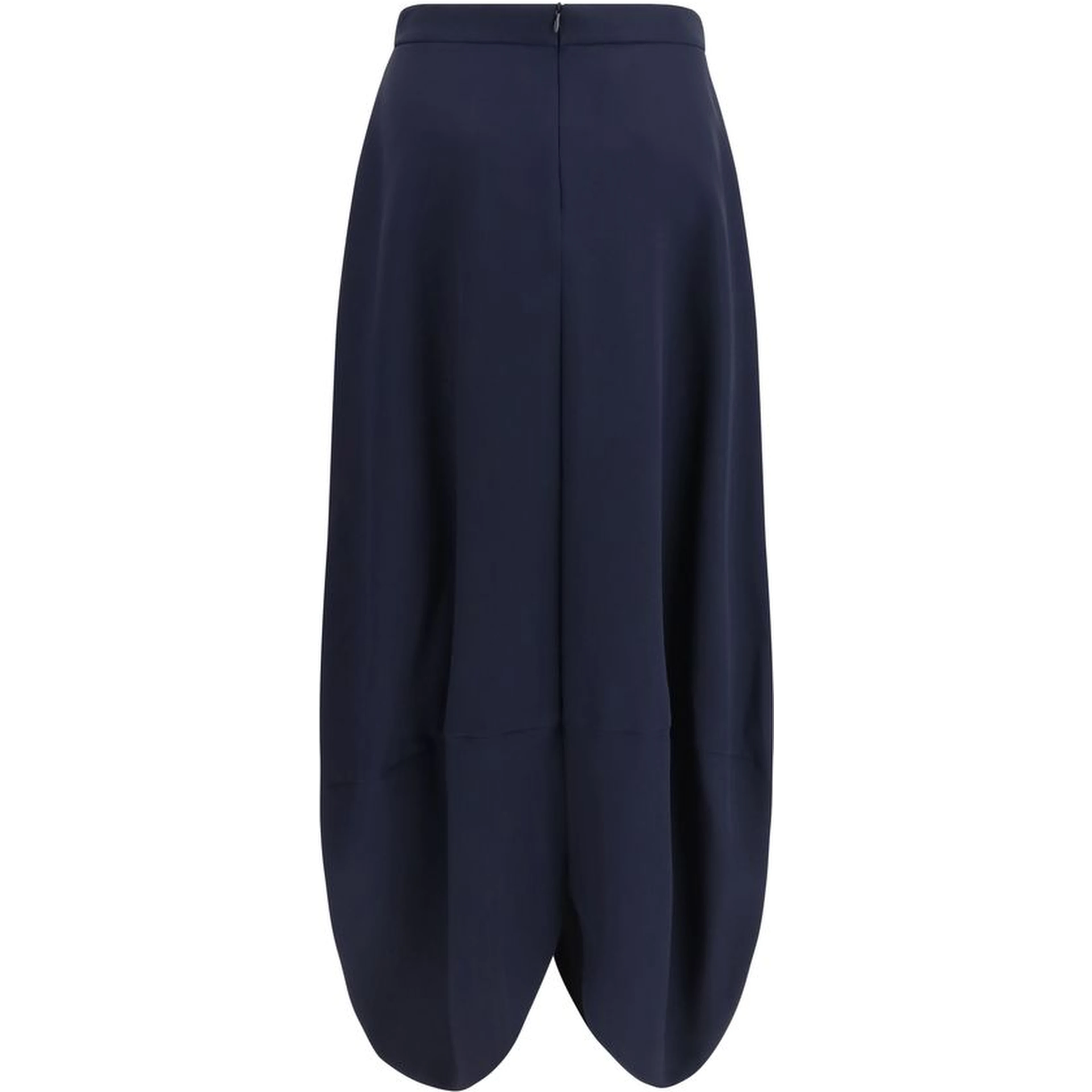 Blue Silk Long Skirt