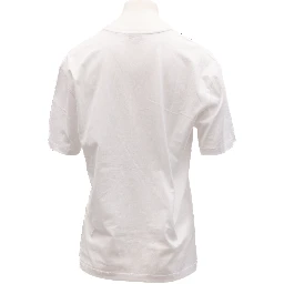 White Cotton Printed T-shirt