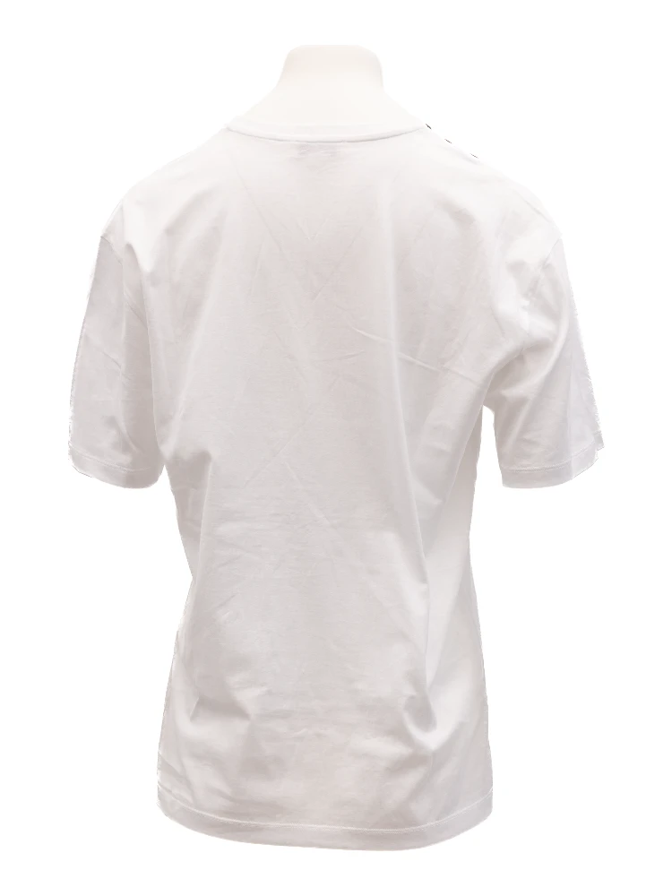 White Cotton Printed T-shirt