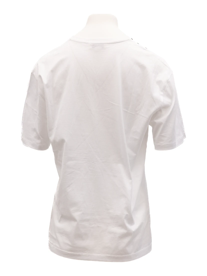 White Cotton Printed T-shirt