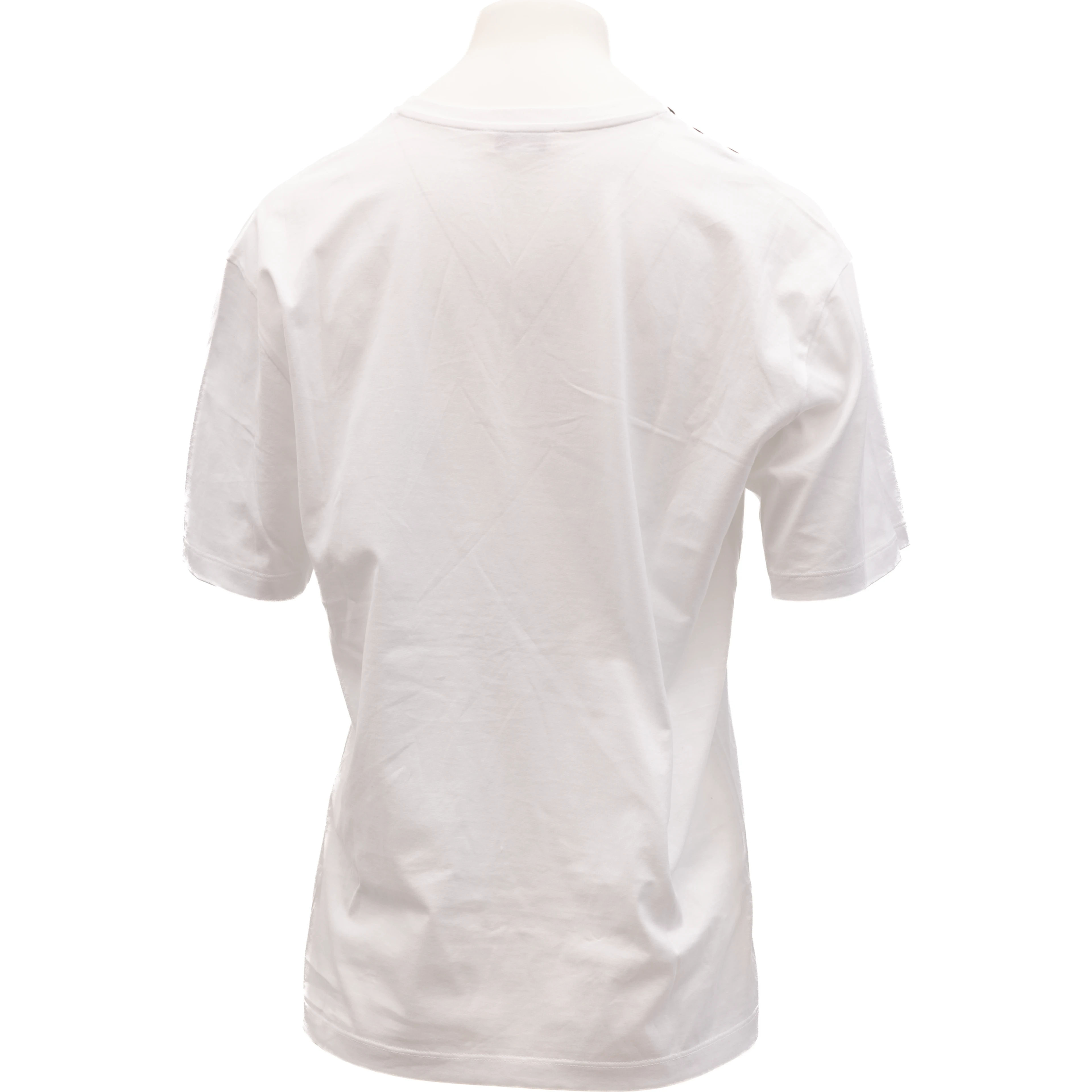 White Cotton Printed T-shirt