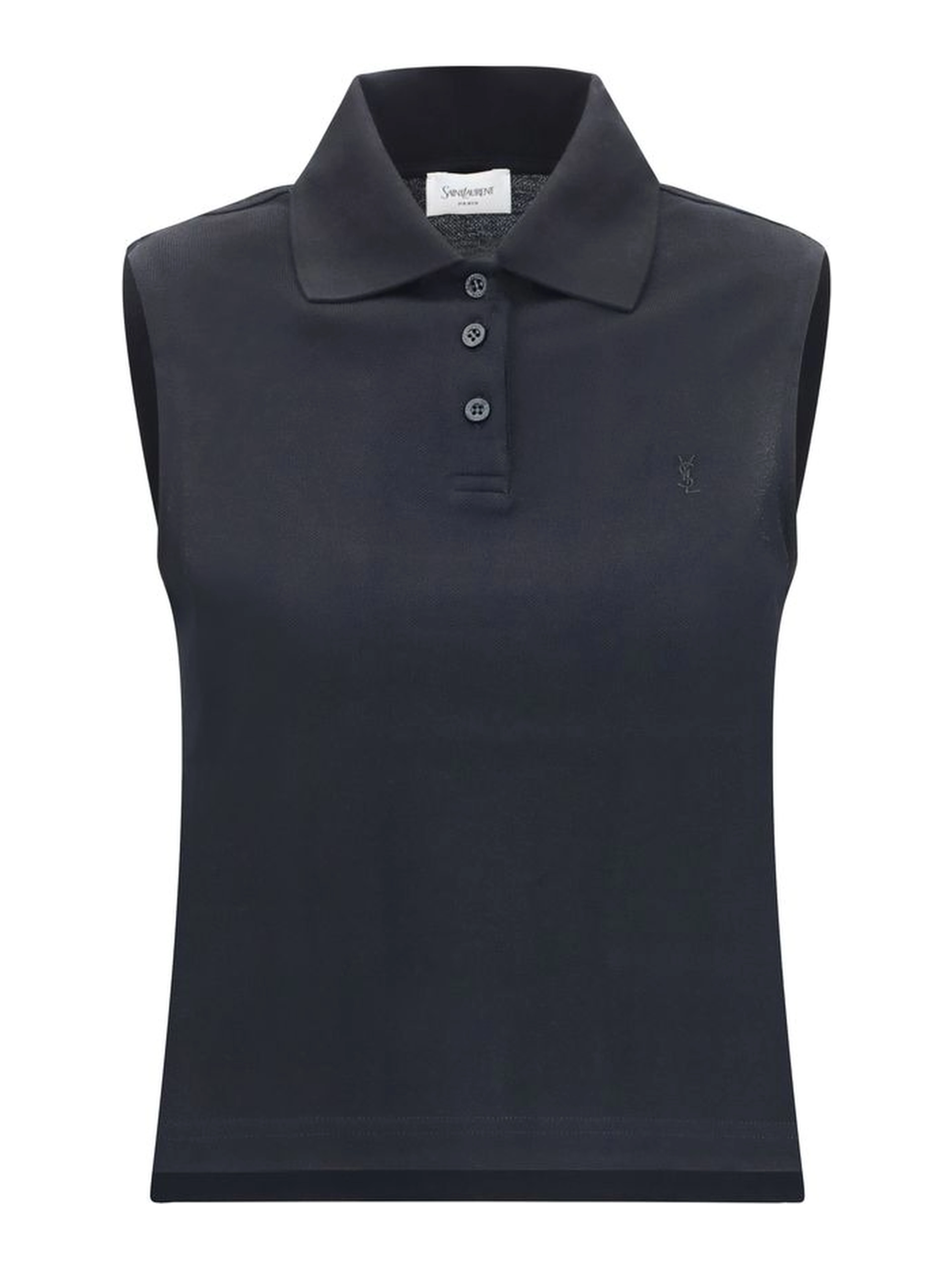 Black Recycled Cotton Polo Shirt
