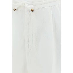 White Linen Casual Pants