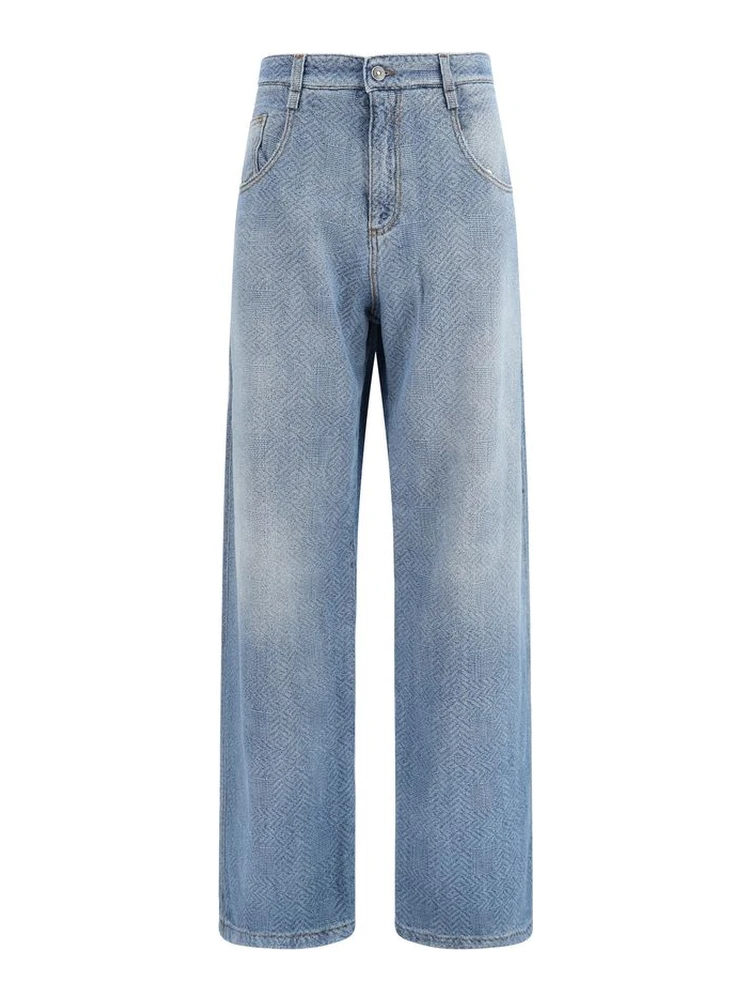Blue Cotton Relaxed Fit Jeans