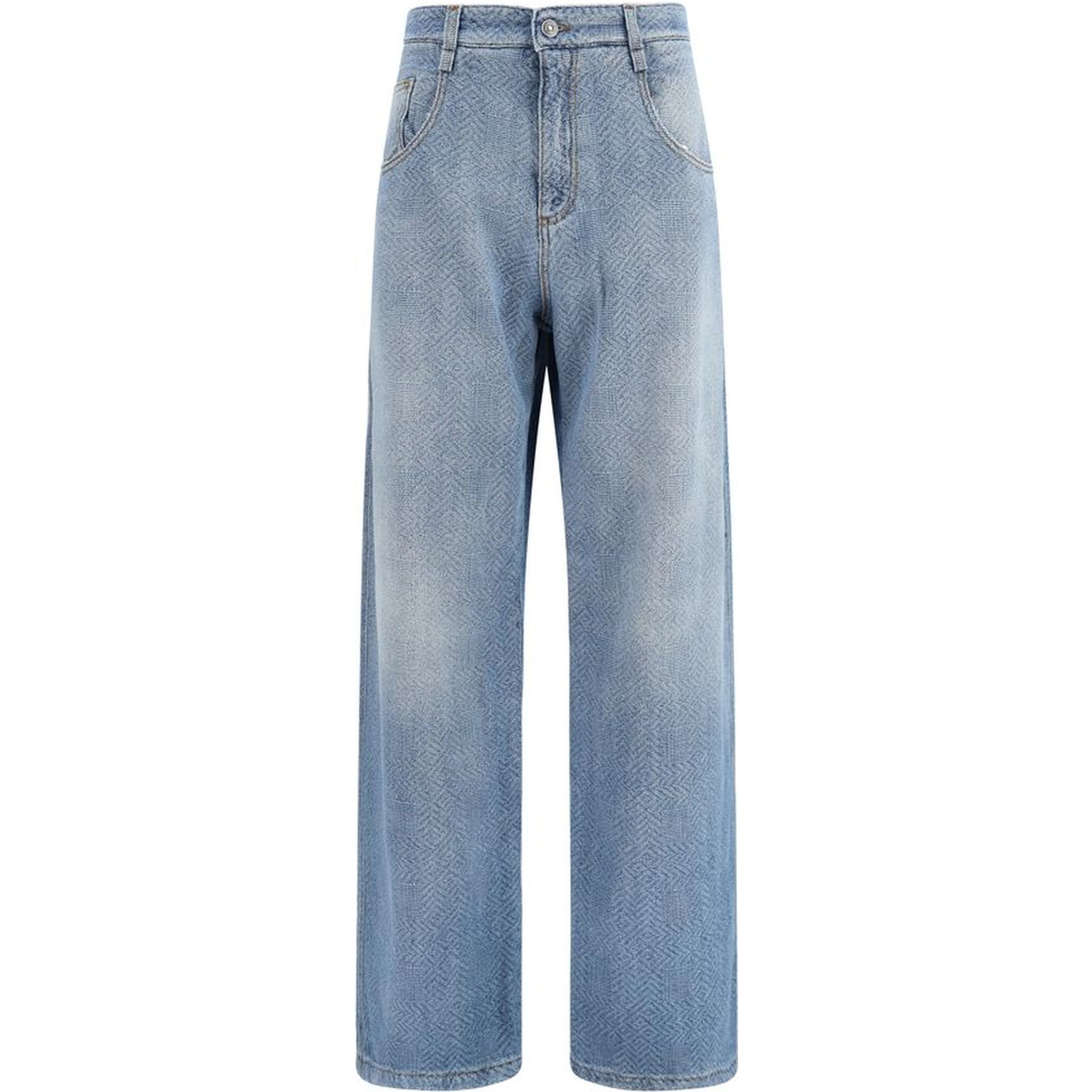 Blue Cotton Relaxed Fit Jeans