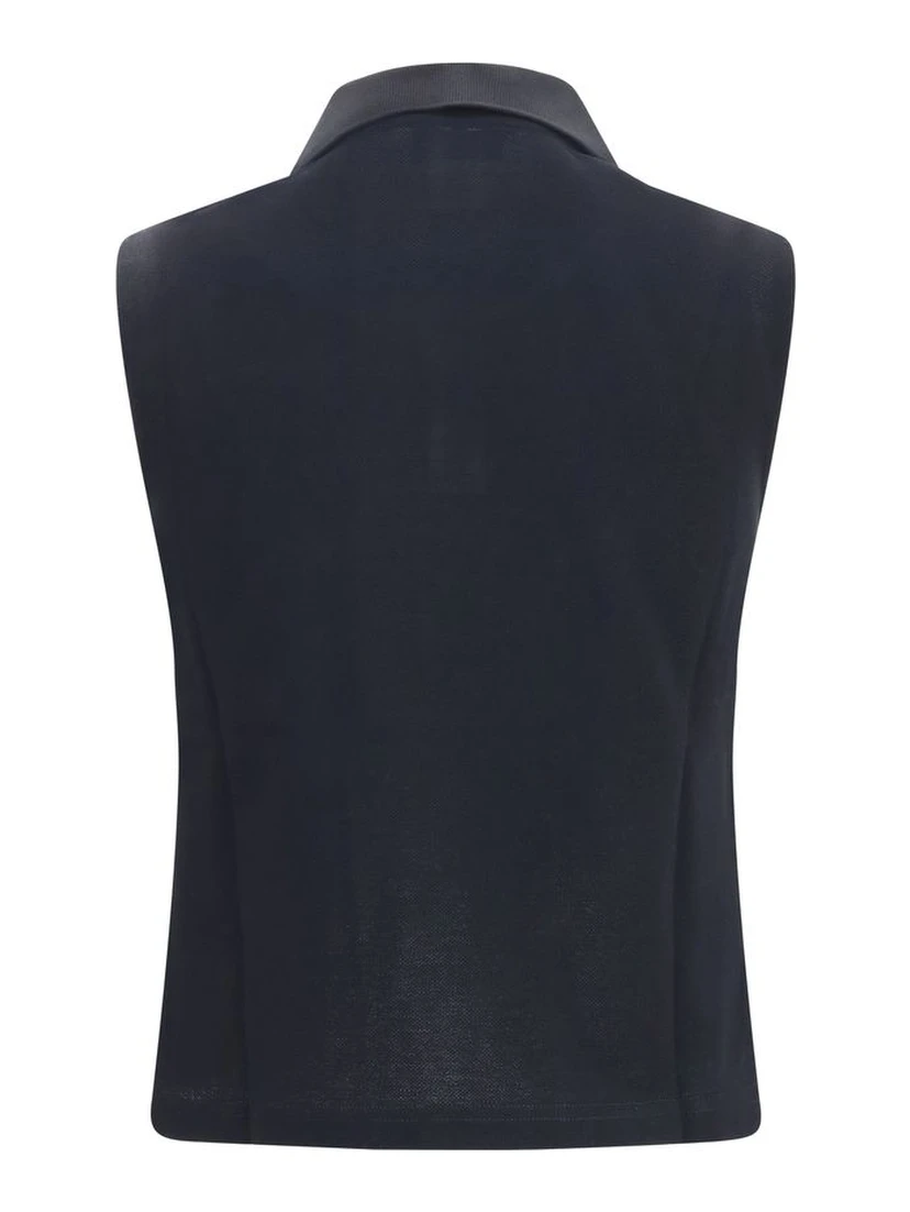 Black Recycled Cotton Polo Shirt