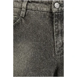 Gray Cotton Relaxed Fit Jeans