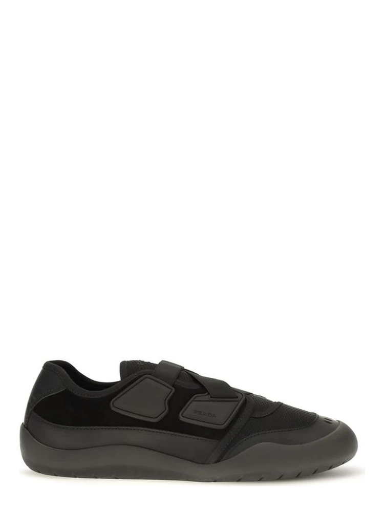 Black Nylon Low Top Sneakers